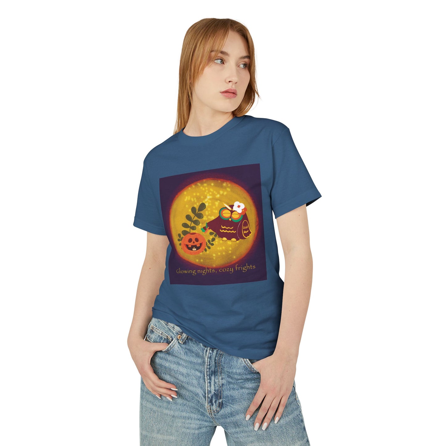 Spooky Night Vibes Tee | Unisex Halloween T-Shirt, Cozy Cotton Shirt, Fall Fashion, Pumpkin Lovers Gift, Ghost Print Top