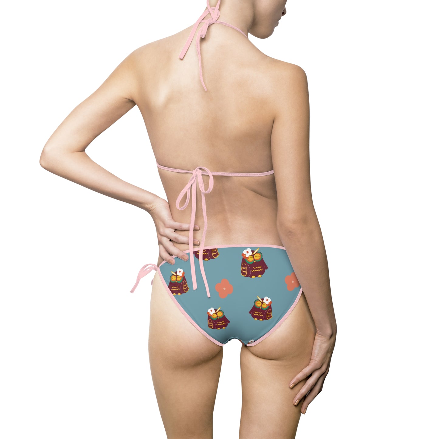 Fun Summer Bikini Swimsuit with Colorful Pattern for Beach Days