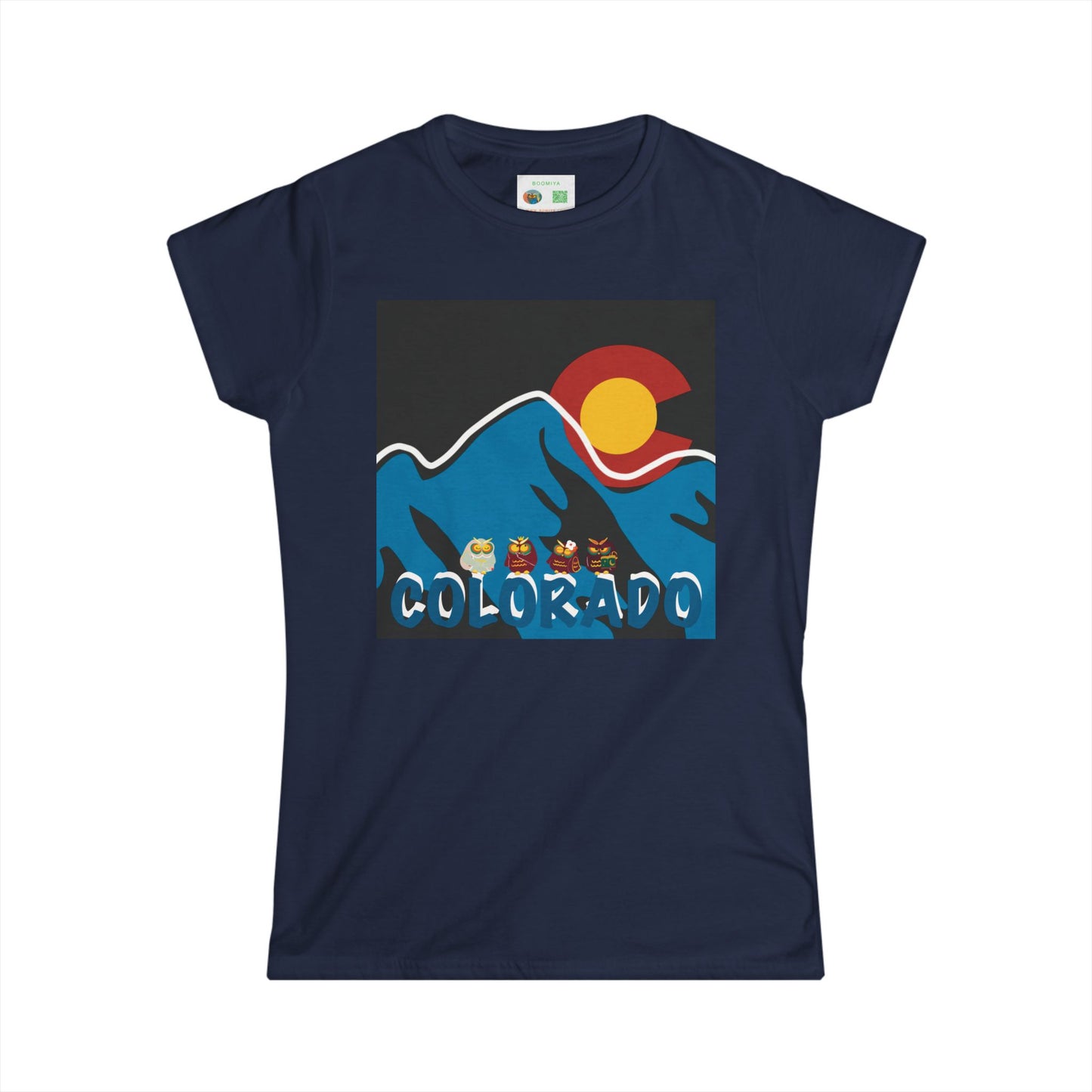 Colorado Mountain Graphic Tee | Women's Softstyle T-Shirt, Colorado Lover Gift, Travel Shirt, Nature Top, Outdoor Adventure Apparel