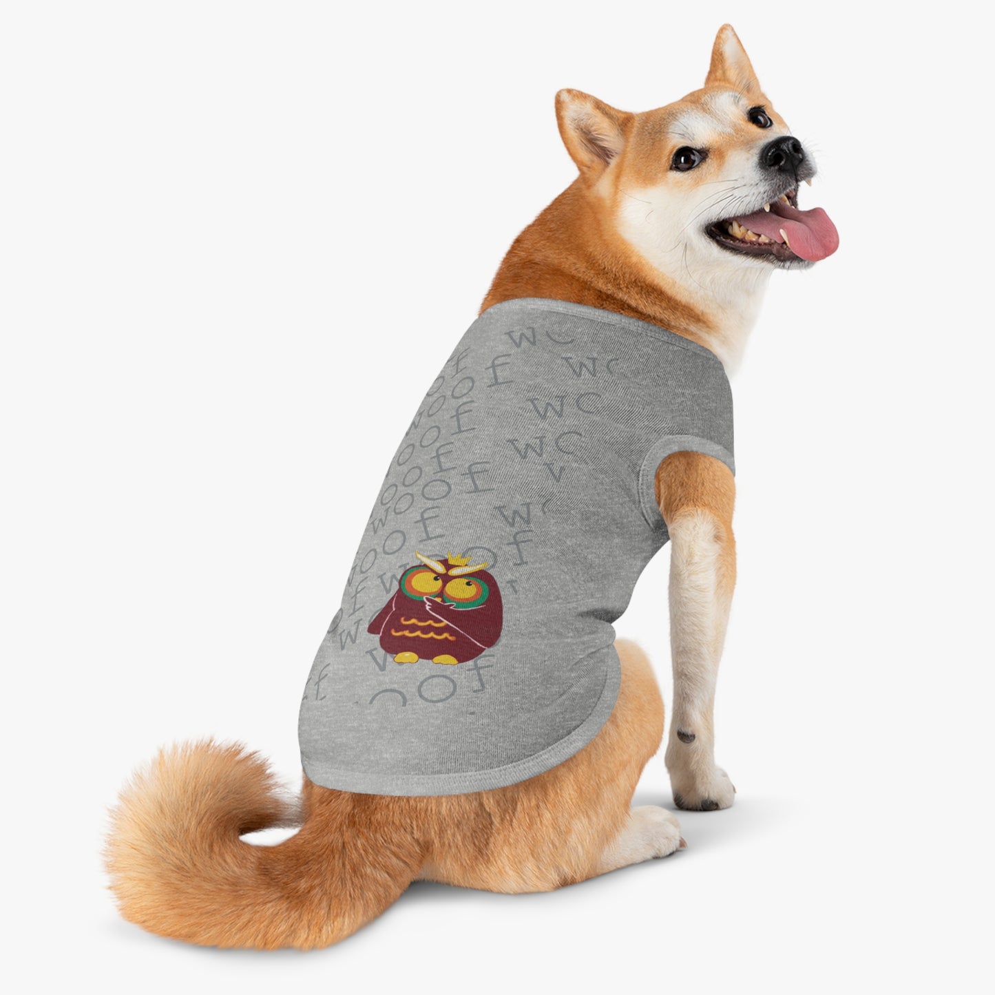 Cute Pet Tank Top with Fun Owl Design for Dogs, Dog Apparel, Pet Gift, Pet Costume, Summer Wear, Animal Lover Gift