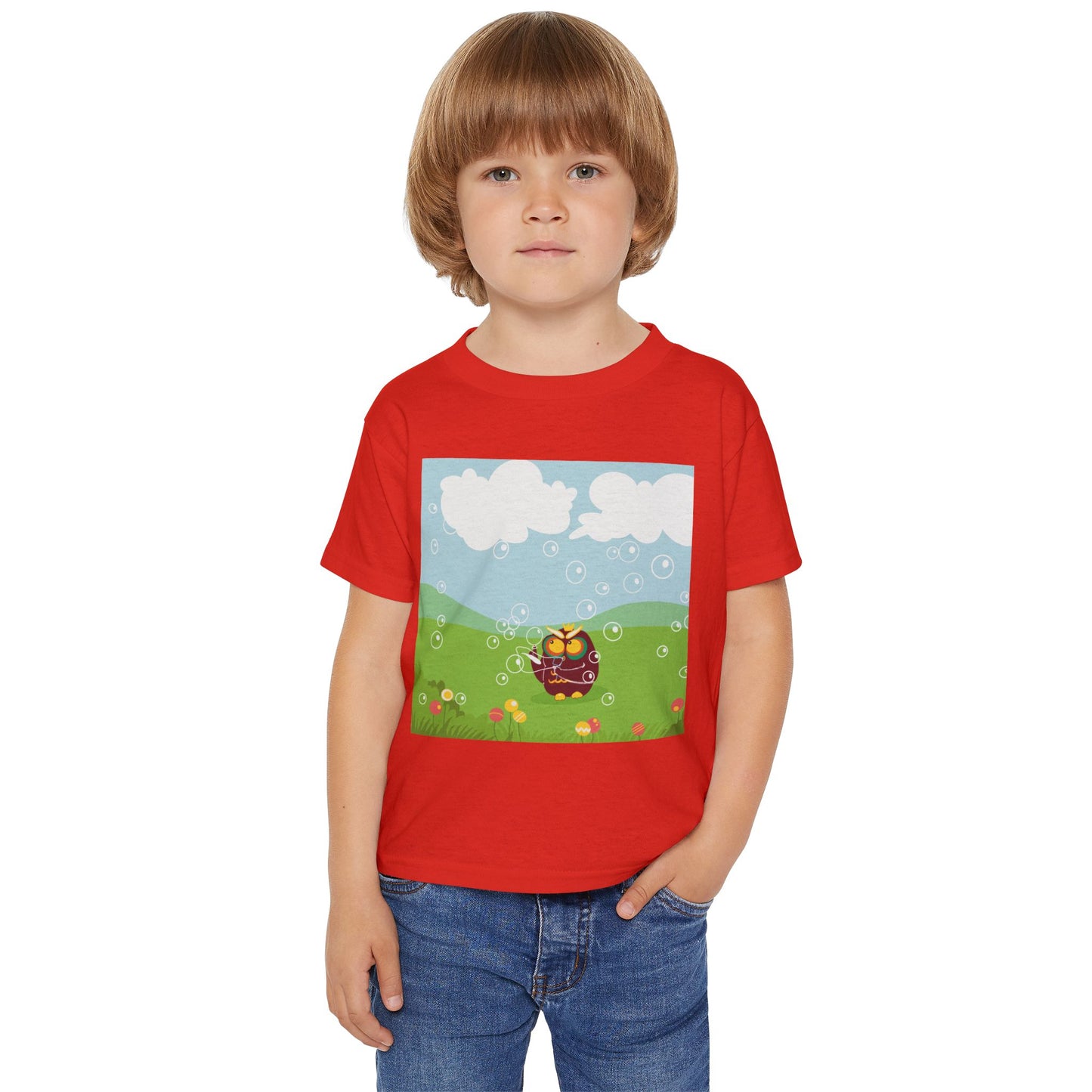 Whimsical Toddler T-Shirt with Bubbles Design, Kids Gift, Summer Outfit, Birthday Party, Playtime Essential, Adorable Toddler Apparel