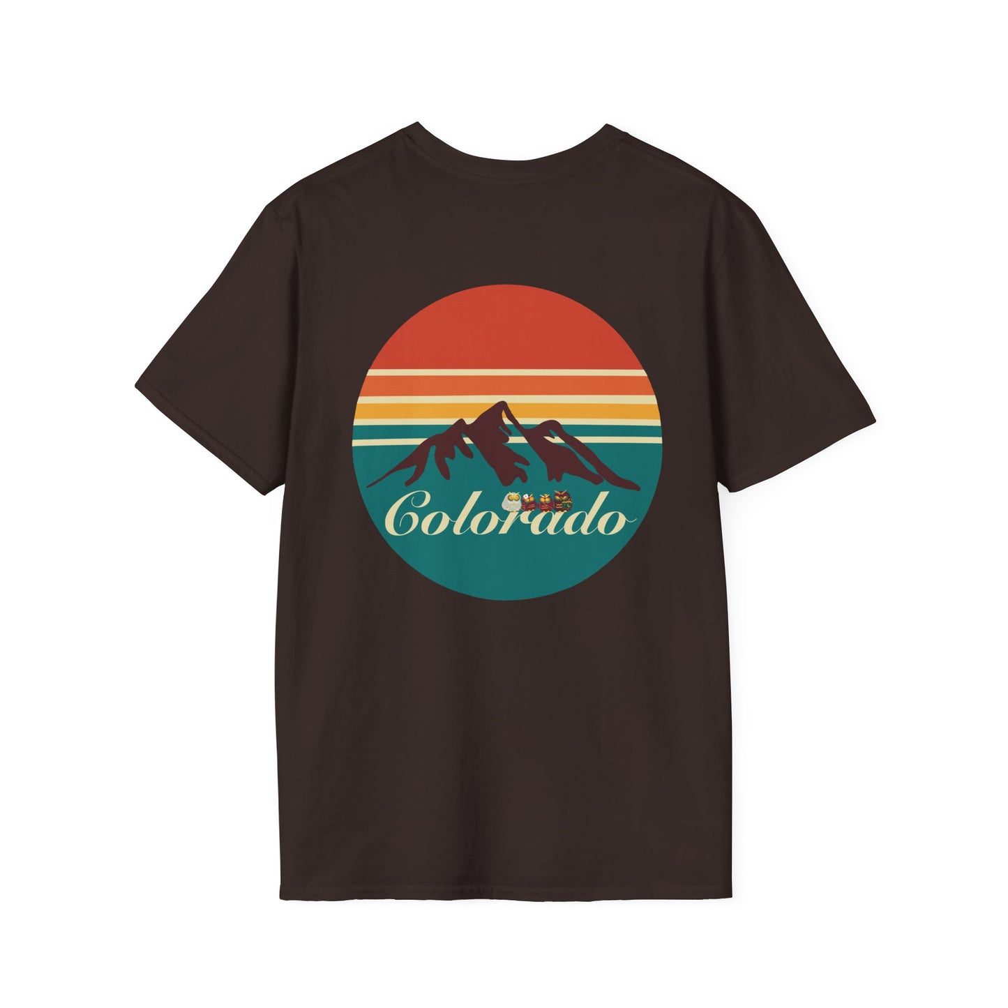 Retro Colorado Mountain T-Shirt | Softstyle Tee for Nature Lovers, Outdoor Adventures, Gifts, Travel Souvenir, Vintage Style