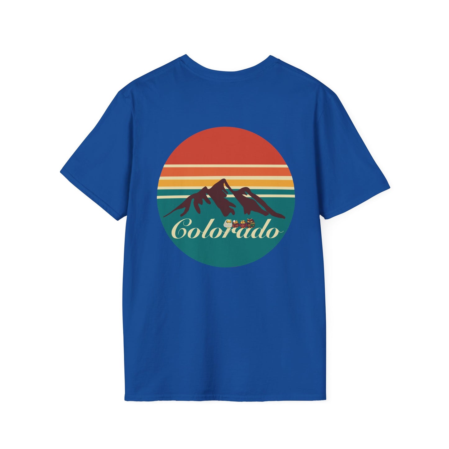 Retro Colorado Mountain T-Shirt | Softstyle Tee for Nature Lovers, Outdoor Adventures, Gifts, Travel Souvenir, Vintage Style