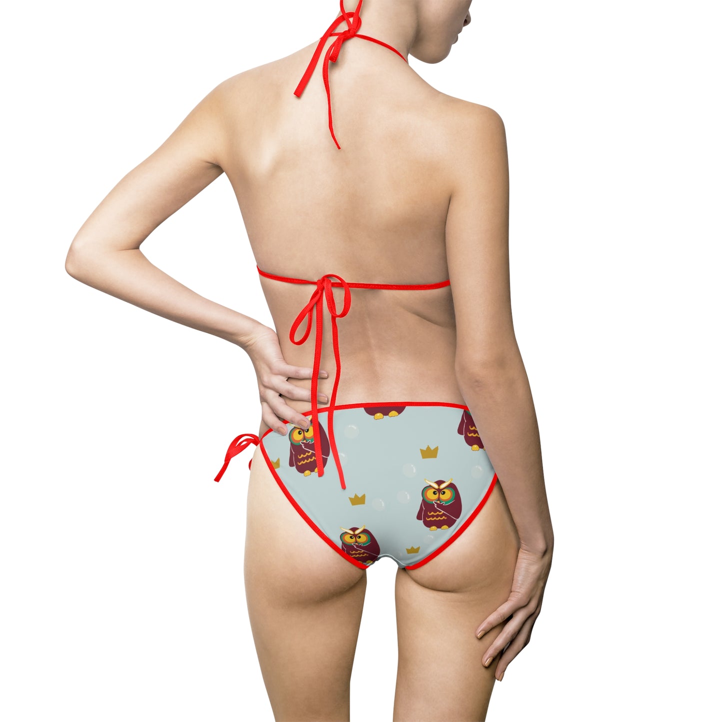 Playful Cartoon Print Bikini Swimsuit for Women - Perfect for Summer Beach Days