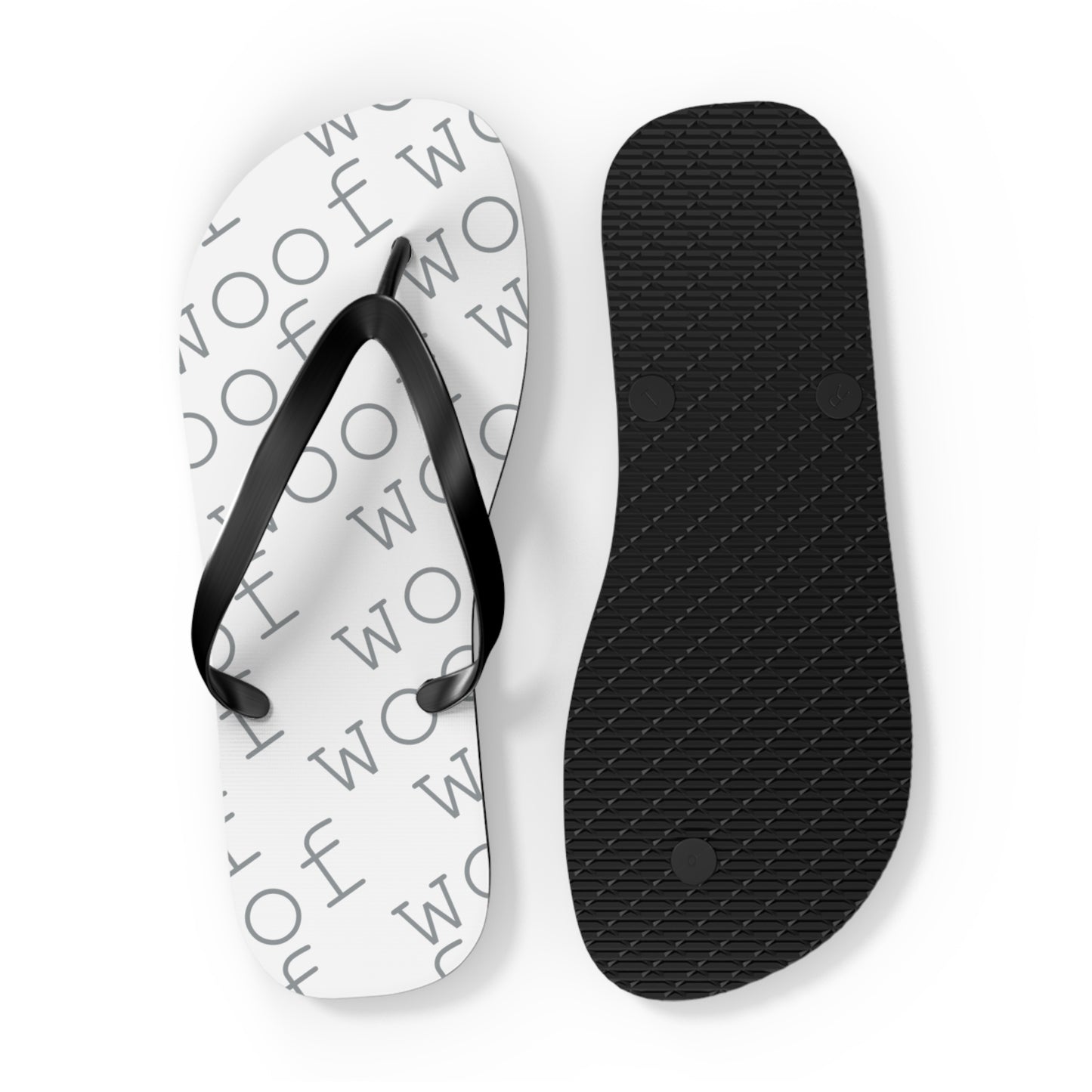 Playful Pet-Themed Flip Flops for Animal Lovers | Dog Lover's Sandals, Cute Footwear, Summer Fun, Beachwear, Woof Design