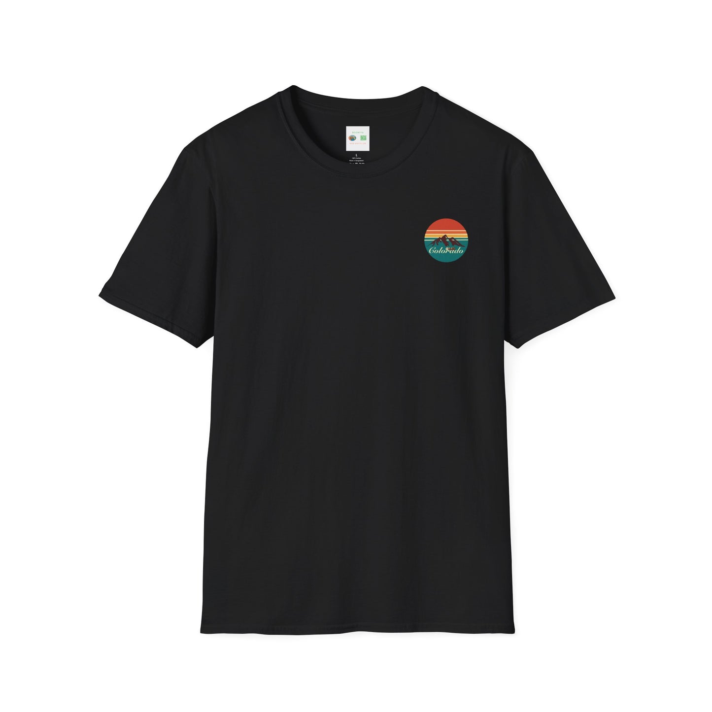 Retro Colorado Mountain T-Shirt | Softstyle Tee for Nature Lovers, Outdoor Adventures, Gifts, Travel Souvenir, Vintage Style