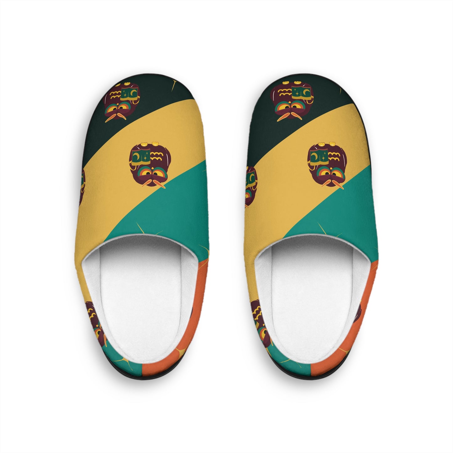 Colorful Patterned Women's Indoor Slippers with Custom Design