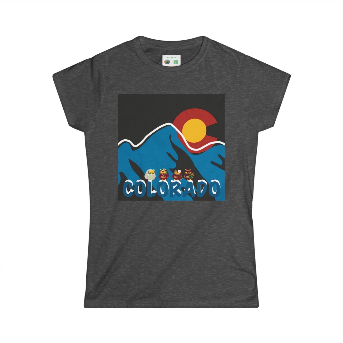 Colorado Mountain Graphic Tee | Women's Softstyle T-Shirt, Colorado Lover Gift, Travel Shirt, Nature Top, Outdoor Adventure Apparel