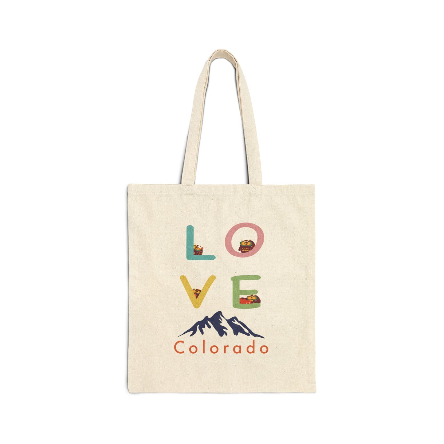 Love Colorado Cotton Canvas Tote Bag - Eco-Friendly Shopping Tote