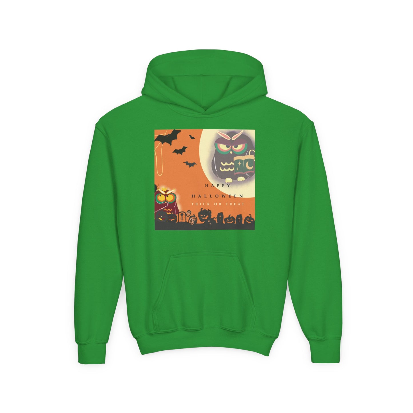 Halloween Youth Hoodie - Spooky Graphic Sweatshirt, Perfect for Fall Fun, Trick-or-Treating, Costume Parties, Cozy Sweater