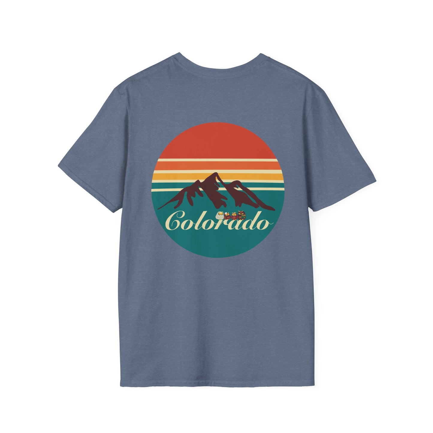 Retro Colorado Mountain T-Shirt | Softstyle Tee for Nature Lovers, Outdoor Adventures, Gifts, Travel Souvenir, Vintage Style