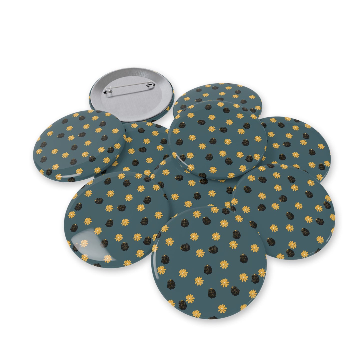 Cute Floral Round Pins, Trendy Enamel Pins, Fashion Accessories, Cute Gifts for Friends, DIY Pin Badges, Collectible Pins