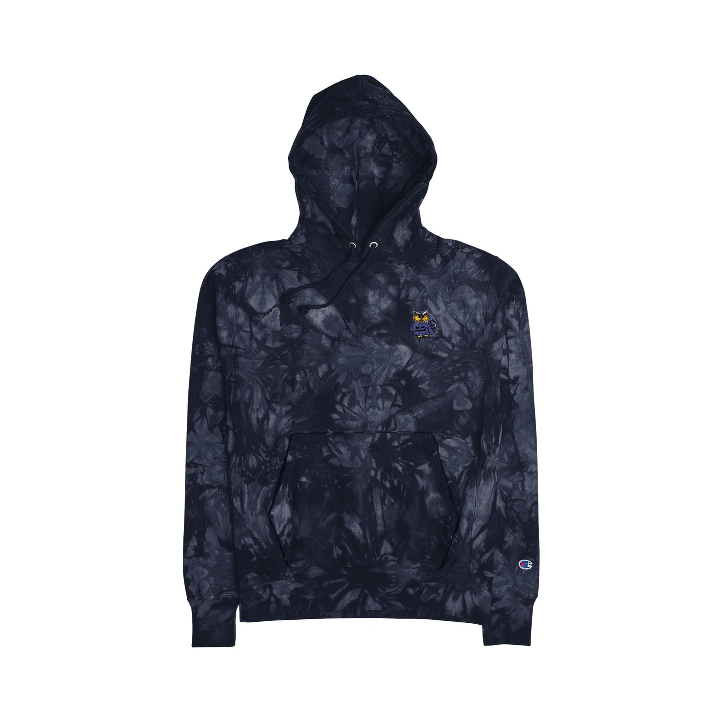 Unisex Champion Tie-Dye Hoodie with Embroidered Design - Cozy Streetwear Essential