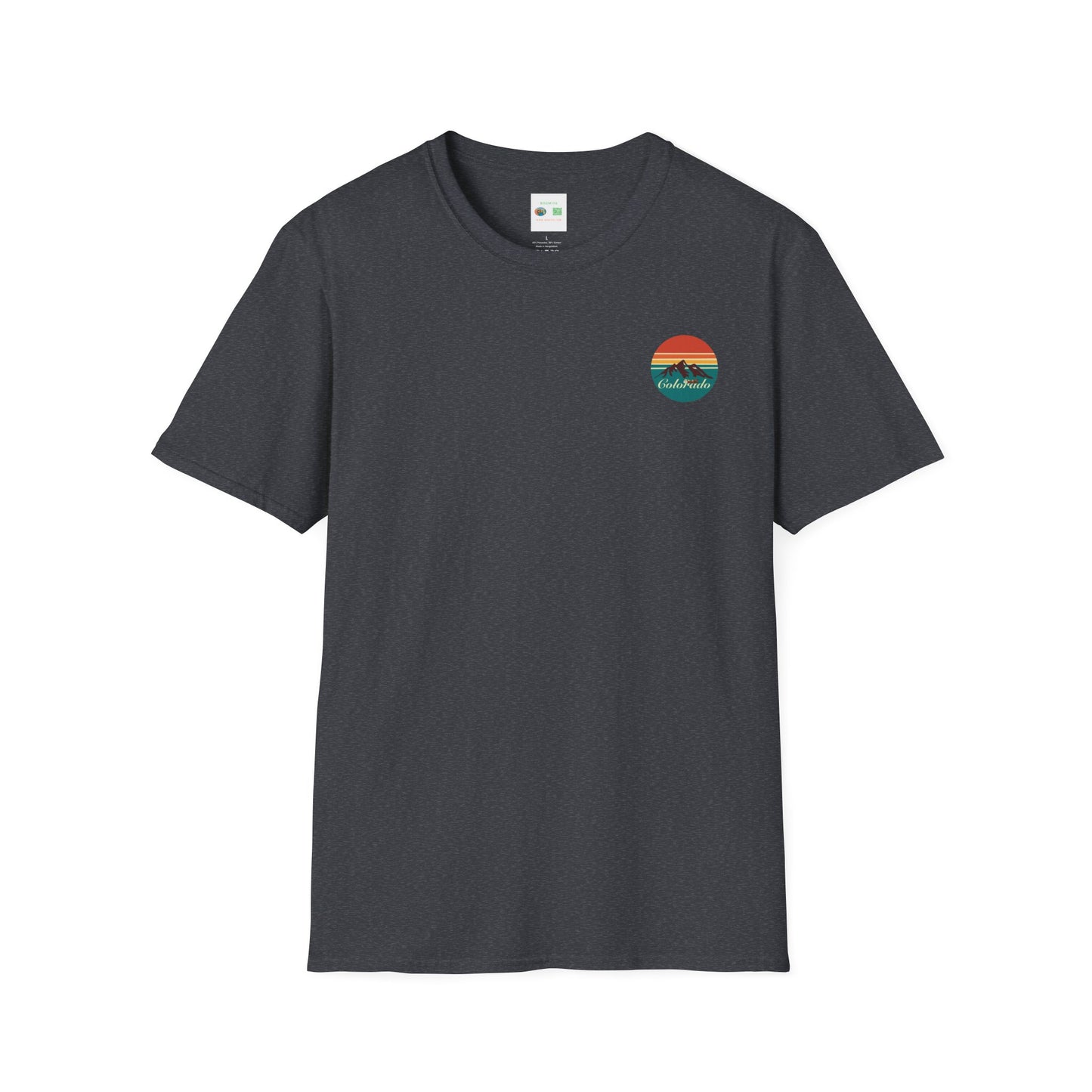 Retro Colorado Mountain T-Shirt | Softstyle Tee for Nature Lovers, Outdoor Adventures, Gifts, Travel Souvenir, Vintage Style