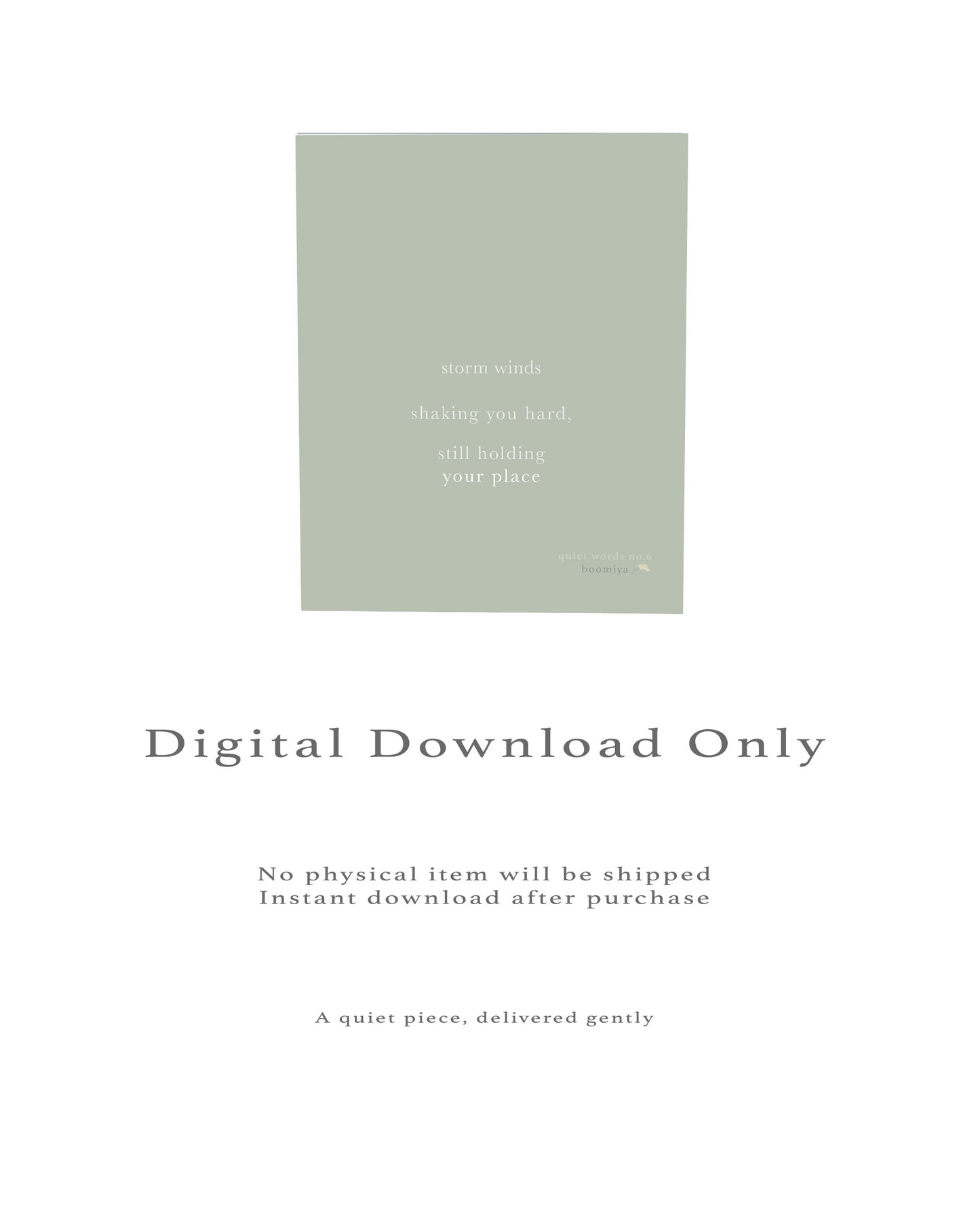 Tree, Tree. | Boomiya Minimal Poetry Print