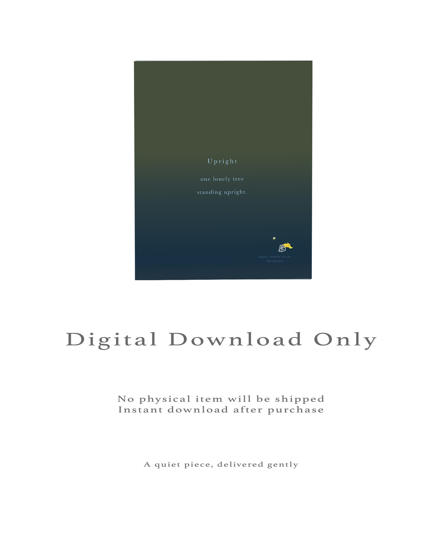 Upright. | Boomiya Monimal Poetry Print