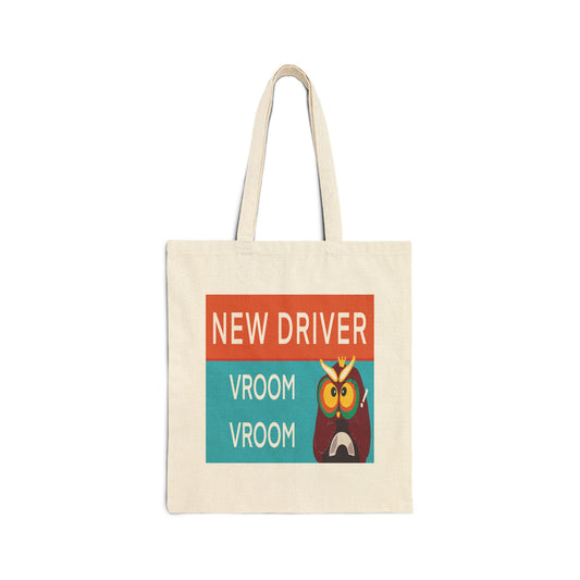 New Driver Tote Bag, Funny Gift for New Car Owners, Cute Shopping Bag, Driving Enthusiast Accessory, Car Lover Tote