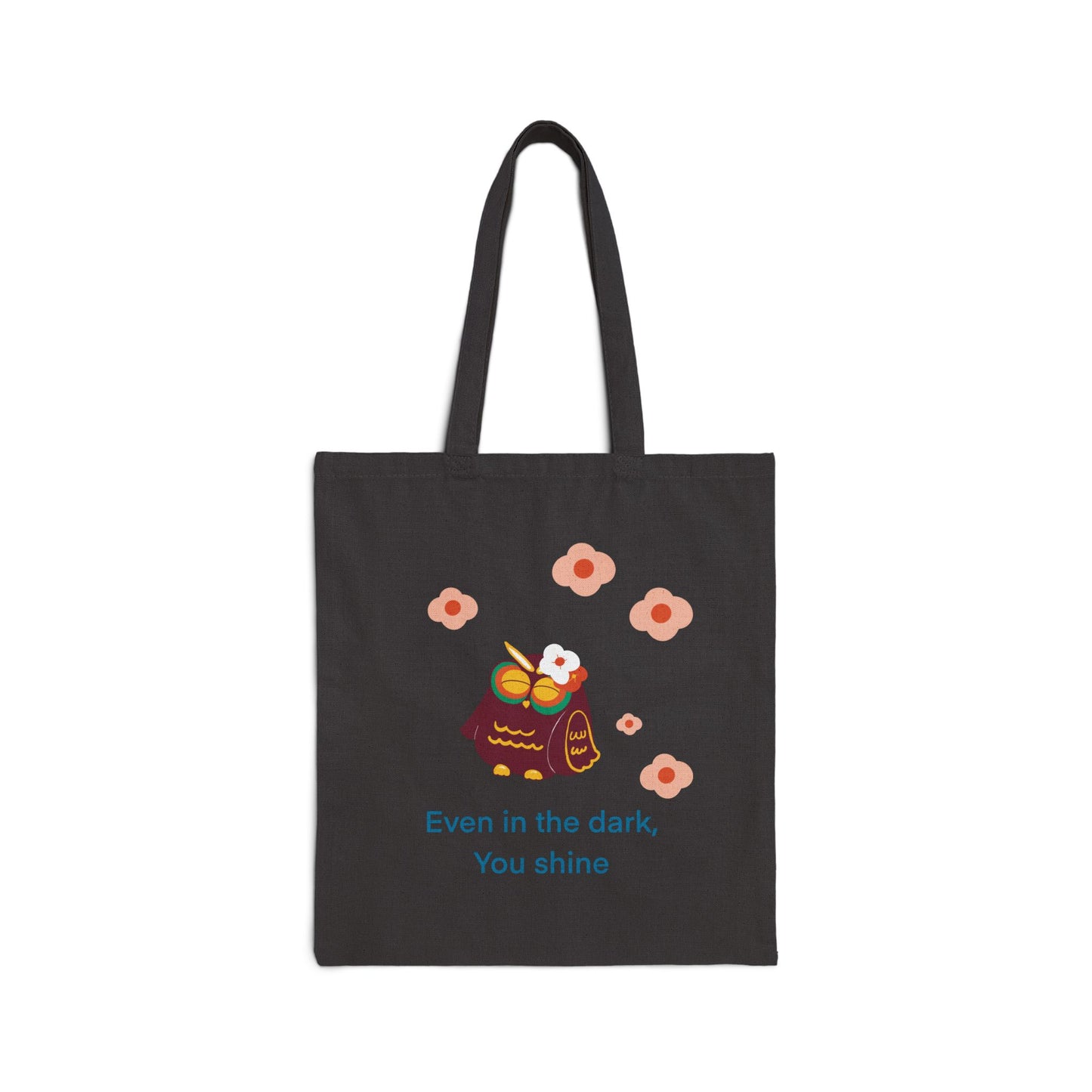 Inspirational Canvas Tote Bag, Eco-Friendly Shopping Bag, Owl Tote, Motivational Gift, Everyday Use, Perfect for Nature Lovers