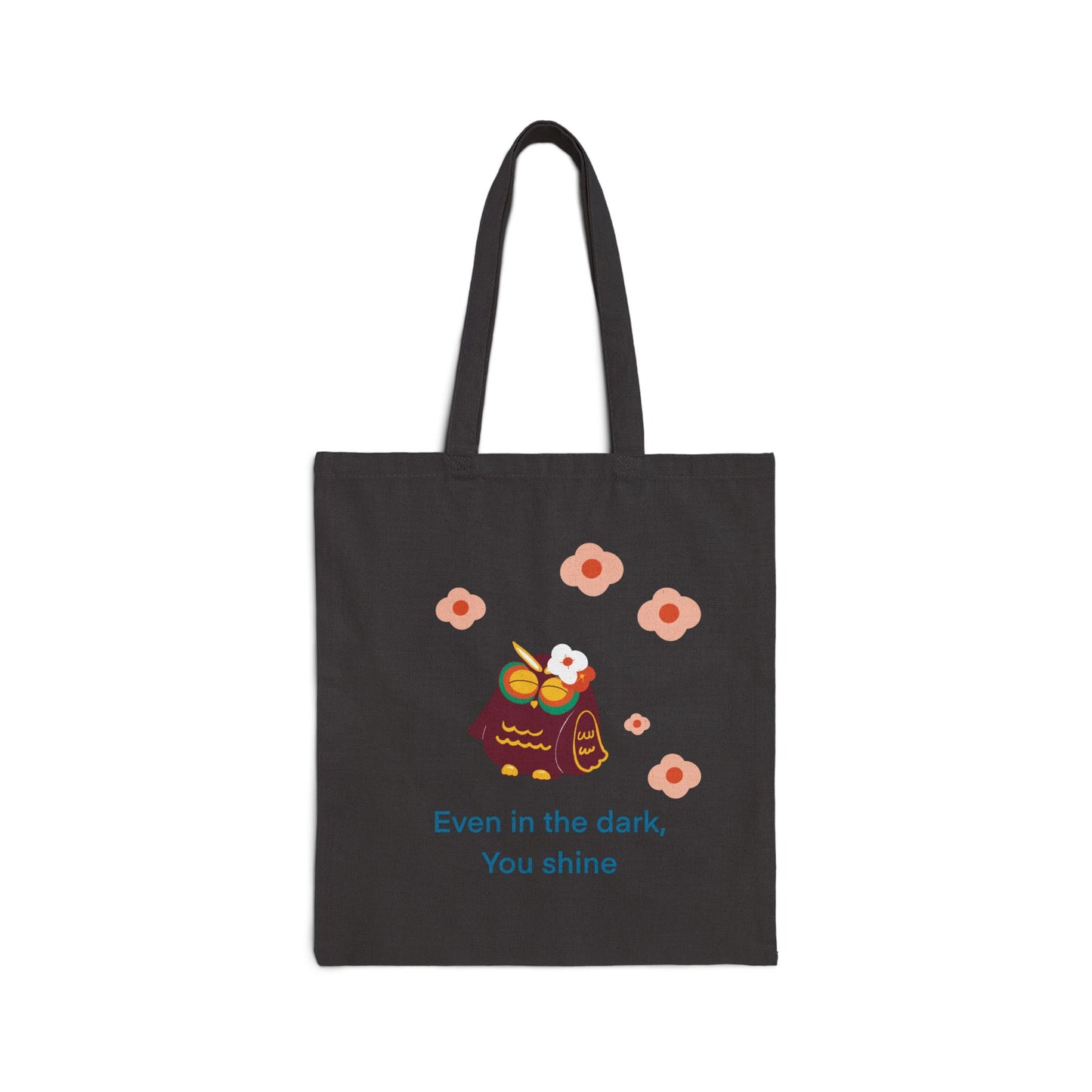 Inspirational Canvas Tote Bag, Eco-Friendly Shopping Bag, Owl Tote, Motivational Gift, Everyday Use, Perfect for Nature Lovers