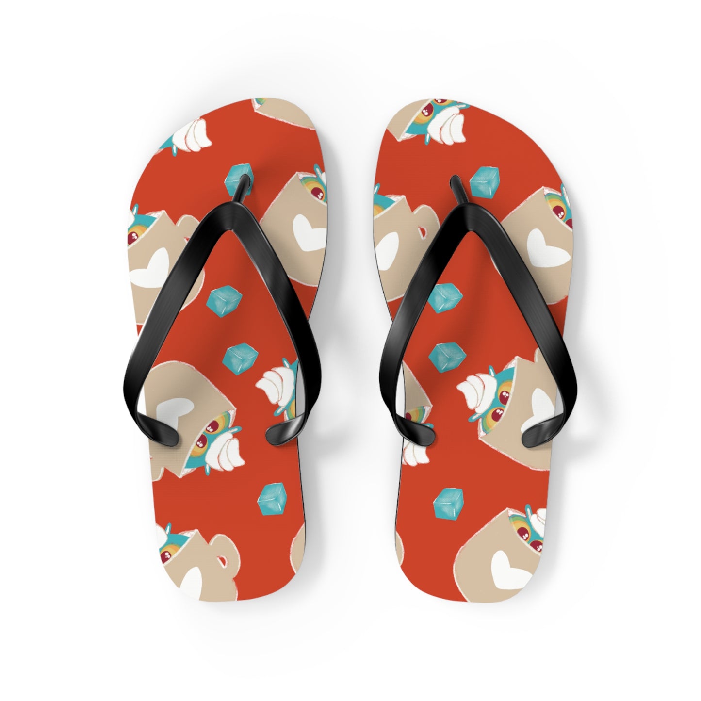 Colorful Summer Flip Flops, Beach Footwear, Vacation Sandals, Poolside Accessories, Fun Summer Vibes