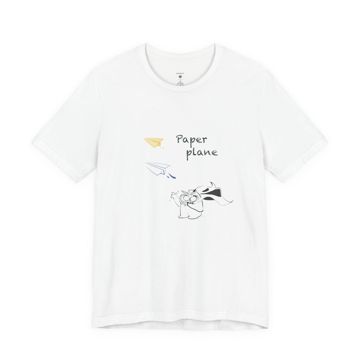Paper Plane Tomo   T-Shirt —  Minimal Cute Tee|Soft Dream Graphic Shirt