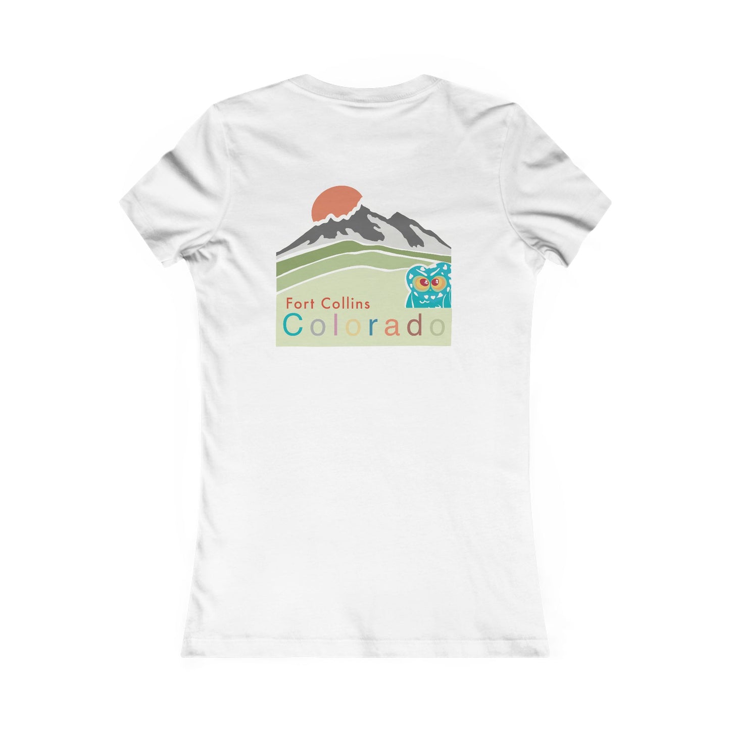Fort Collins Women's Favorite Tee - Mountain Sunset Design