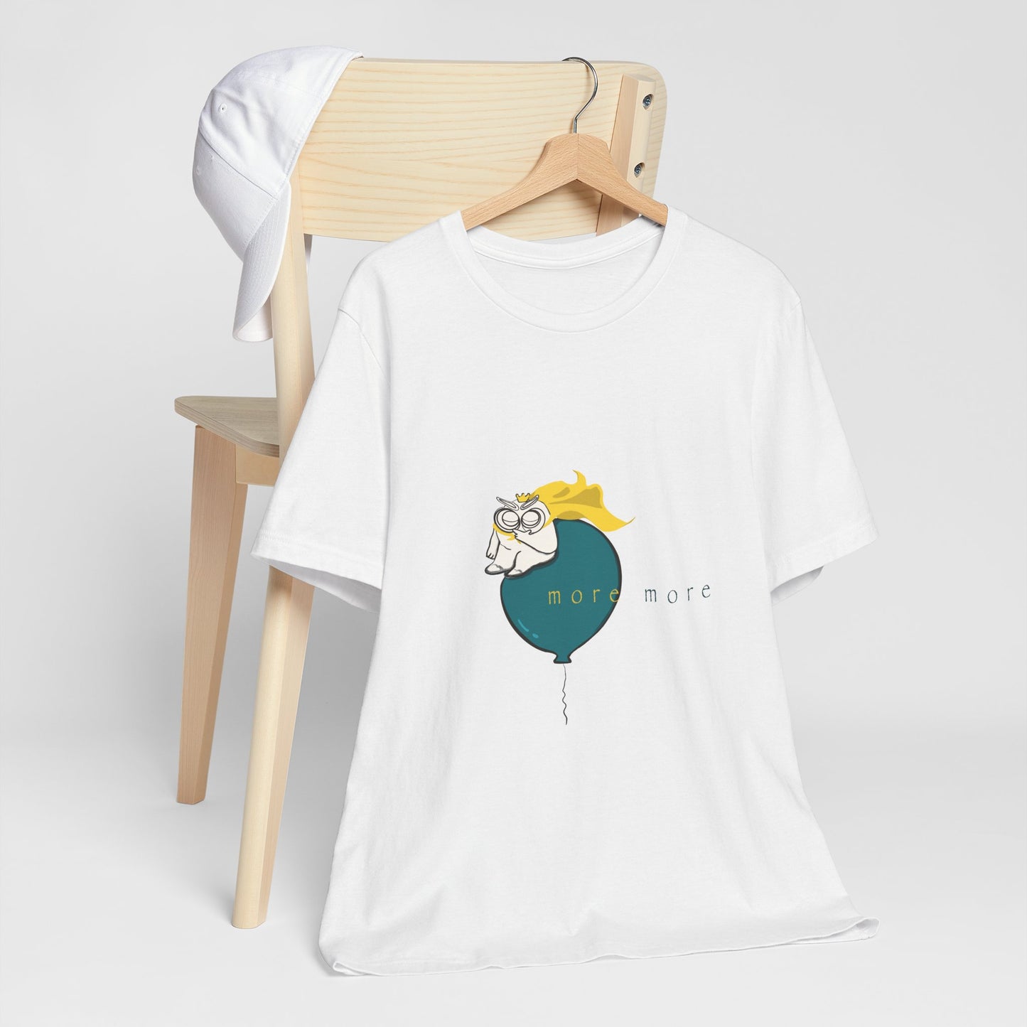 Tomo on Balloon Graphic Tee — "more more"