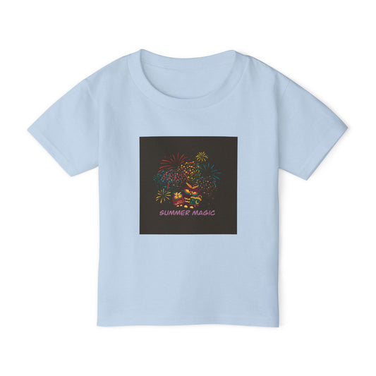 Summer Magic Toddler T-Shirt, Cute Summer Tee, Kids Fireworks Shirt, Children's Holiday Top, Fun Summer Apparel