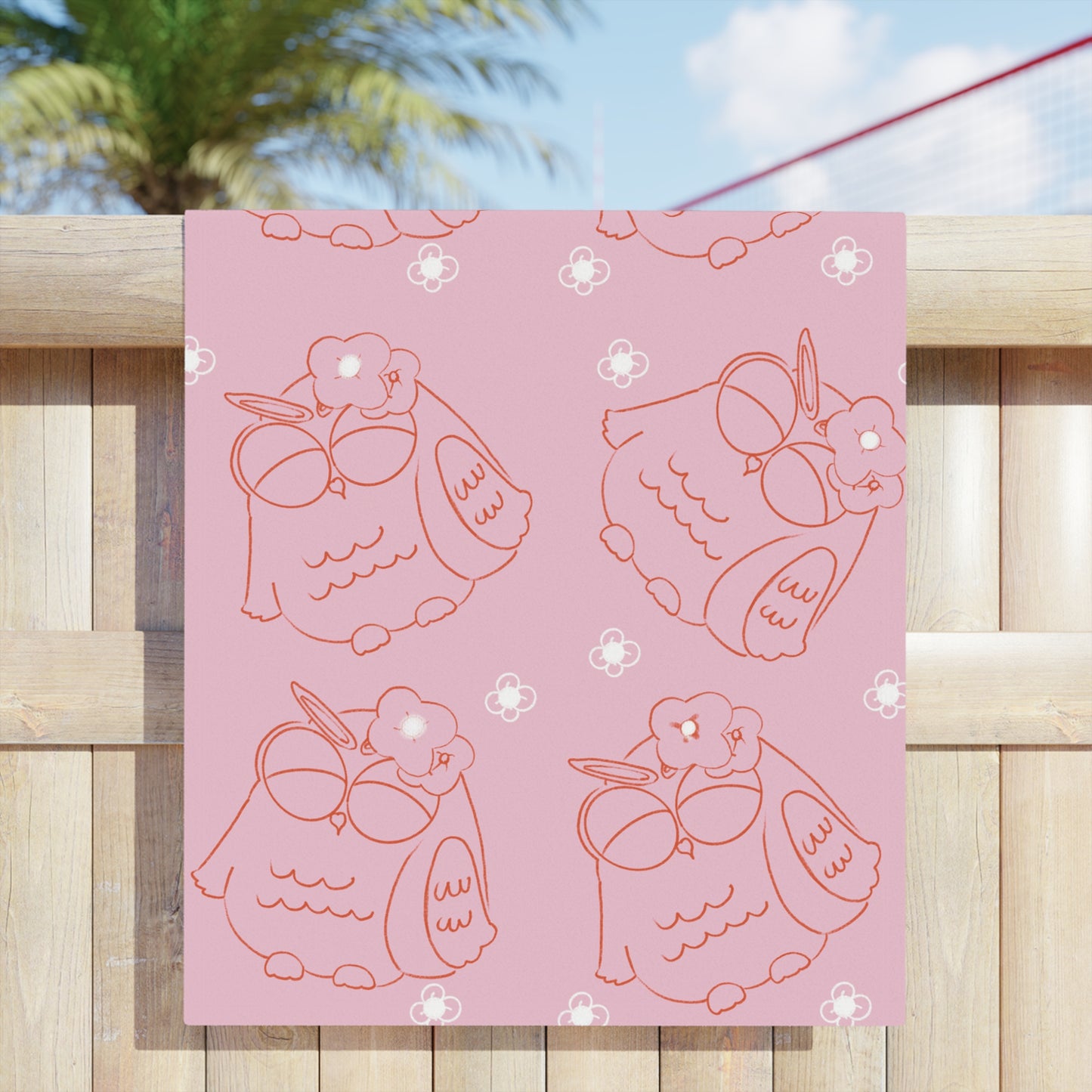 Cute Owl Beach Towels - Summer Vibes, Perfect for Pool Parties, Gifts for Nature Lovers, Beach Days, Travel Essentials, Outdoor Fun