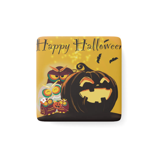 Halloween Owl Magnet, Festive Decor, Seasonal Refrigerator Magnet, Cute Halloween Gift, Home Decoration for Fall
