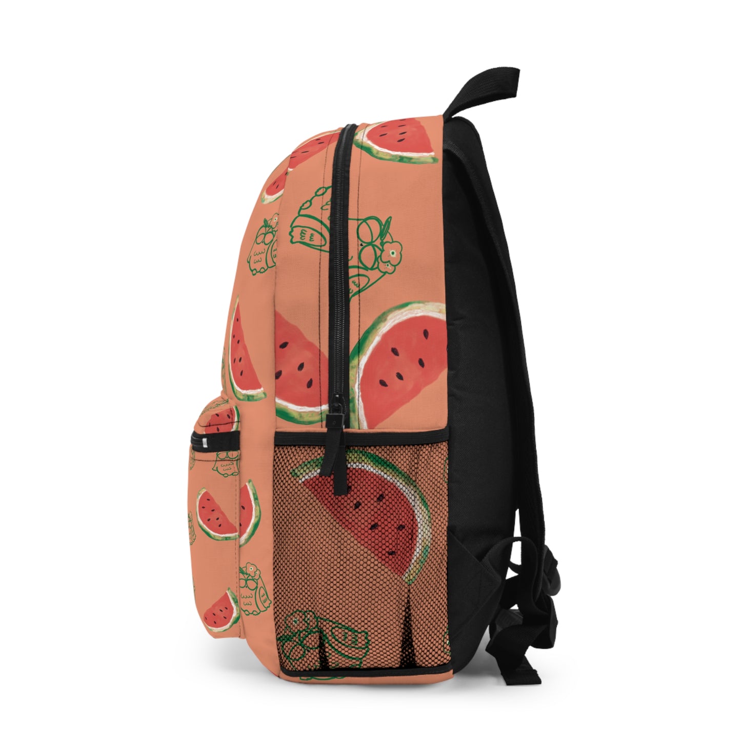 Watermelon Pattern Backpack | Cute School Bag, Summer Travel Accessory, Stylish Book Bag, Fun Gift for Kids & Teens