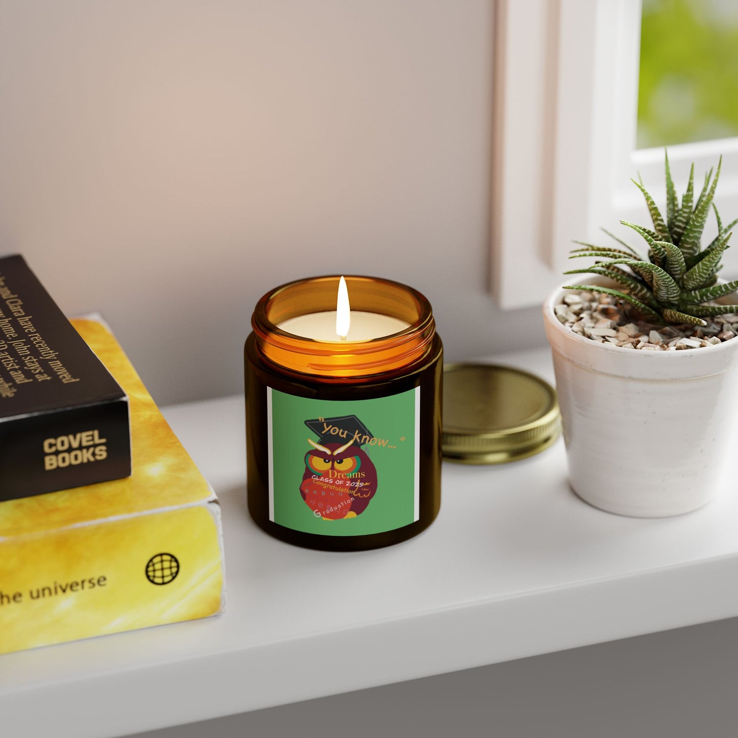 Graduation Scented Candle - Coconut Apricot Wax | Perfect Gift for Graduates