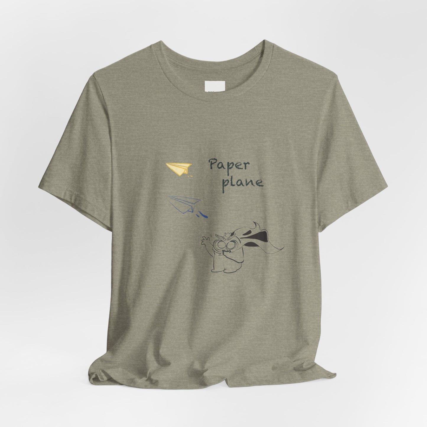 Paper Plane Tomo   T-Shirt —  Minimal Cute Tee|Soft Dream Graphic Shirt