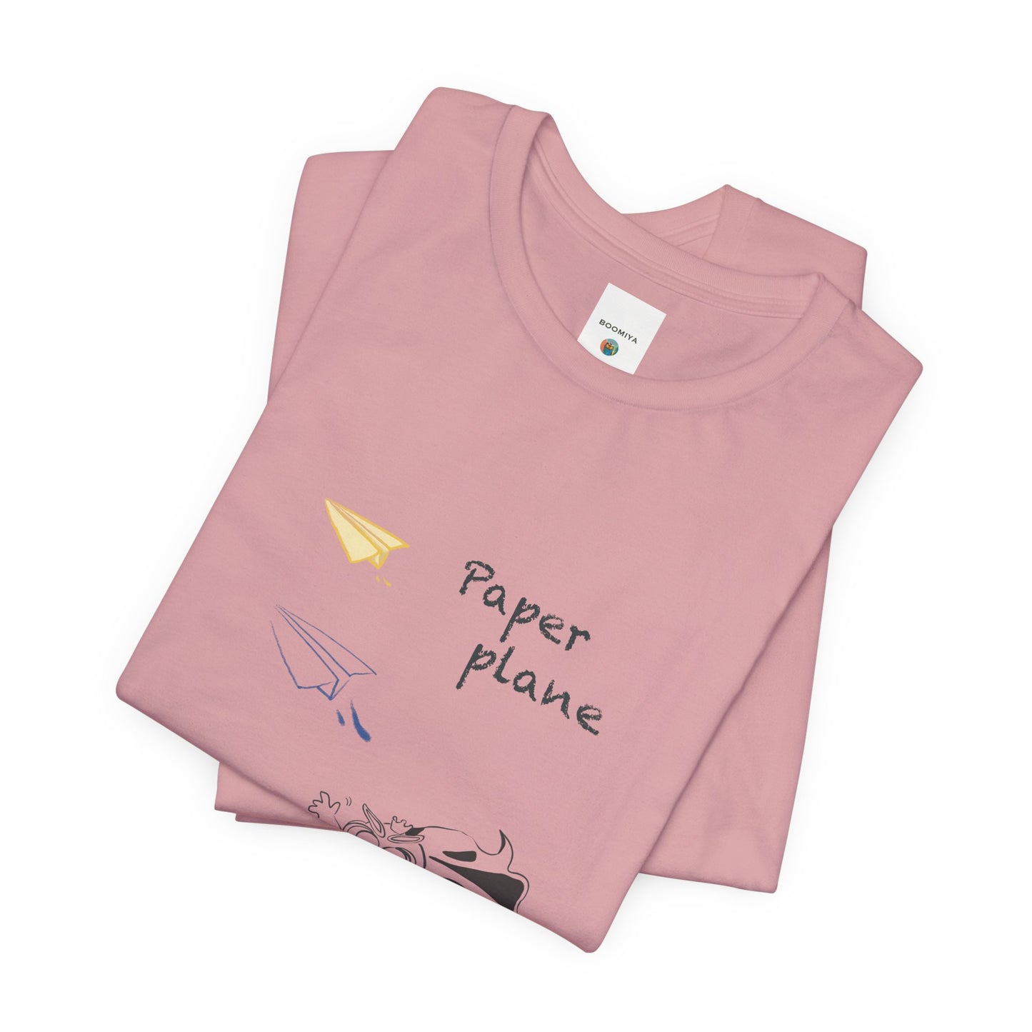 Paper Plane Tomo   T-Shirt —  Minimal Cute Tee|Soft Dream Graphic Shirt