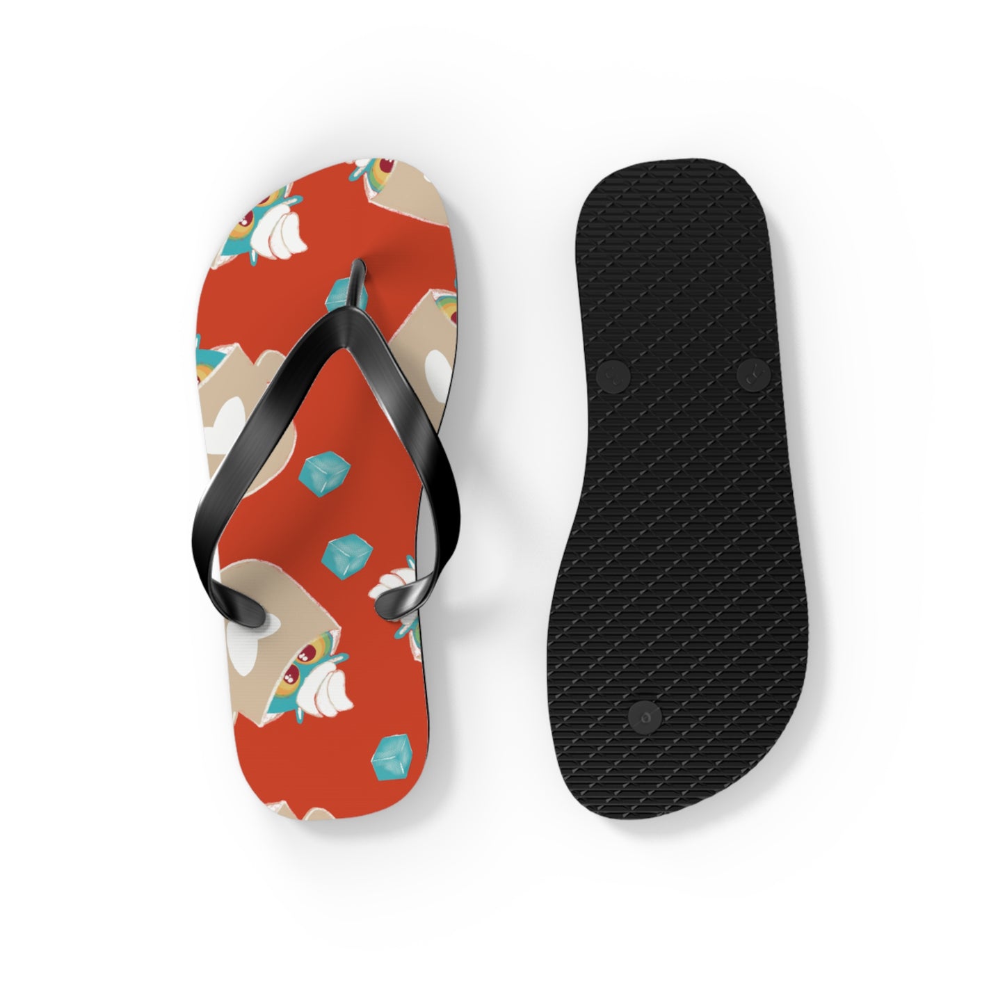 Colorful Summer Flip Flops, Beach Footwear, Vacation Sandals, Poolside Accessories, Fun Summer Vibes