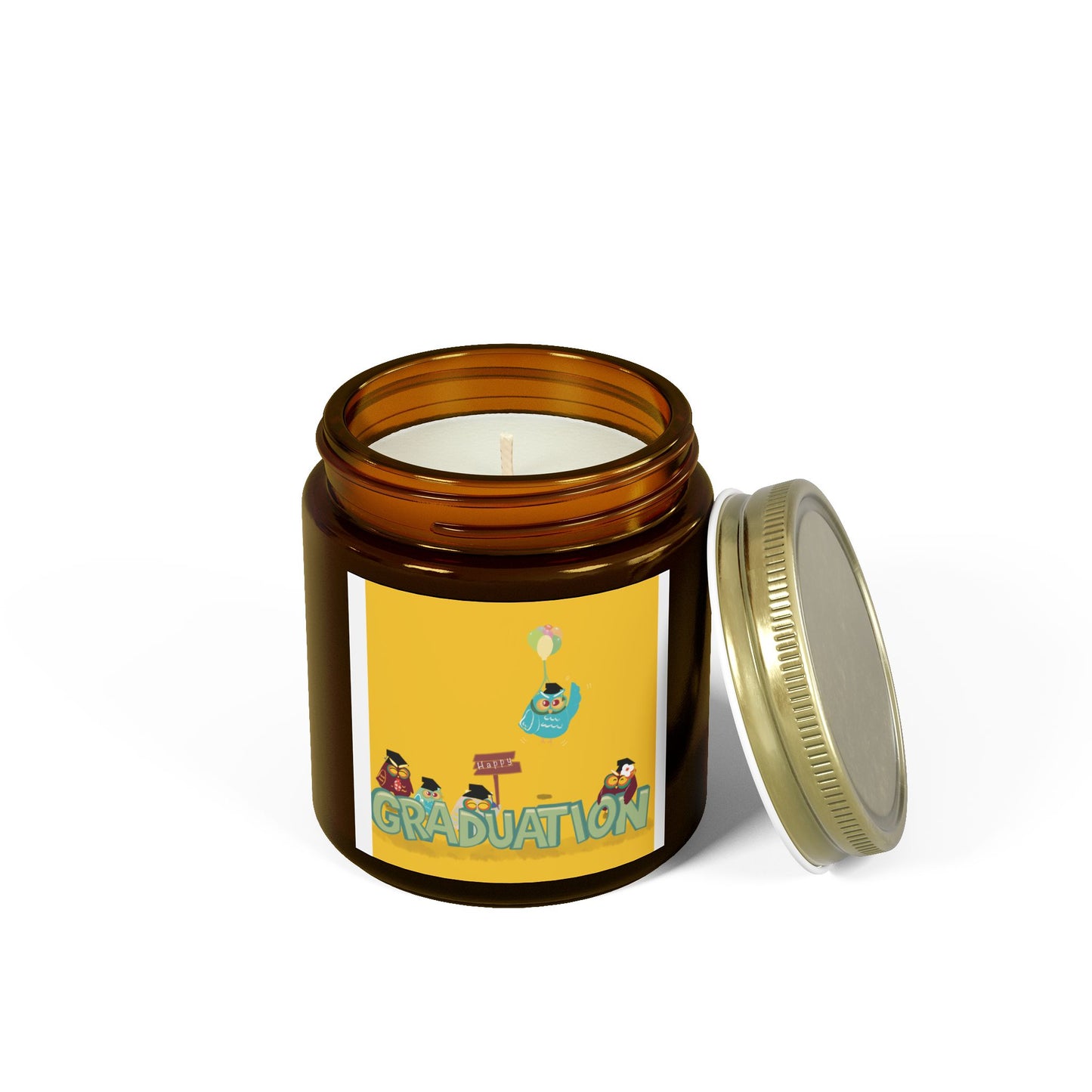 Graduation Scented Candle - Coconut Apricot Wax (4oz, 9oz) | Celebrate Your Achievement