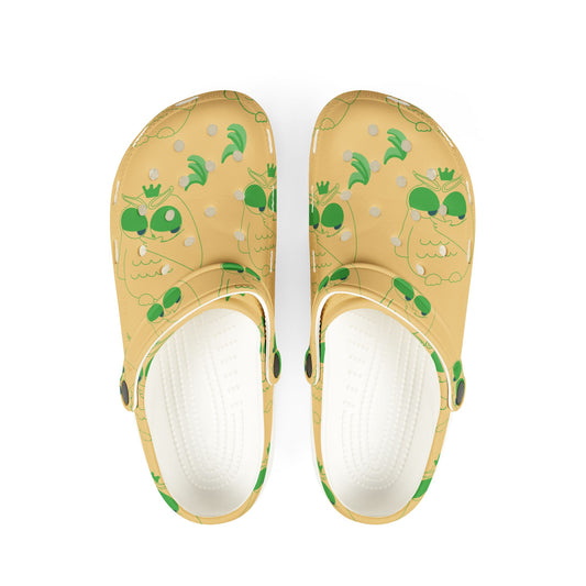 Cute Green Frog EVA Foam Shoes, Comfortable Clogs for Garden, Summer, Beach, Kid's Outdoor Fun, Unique Slippers