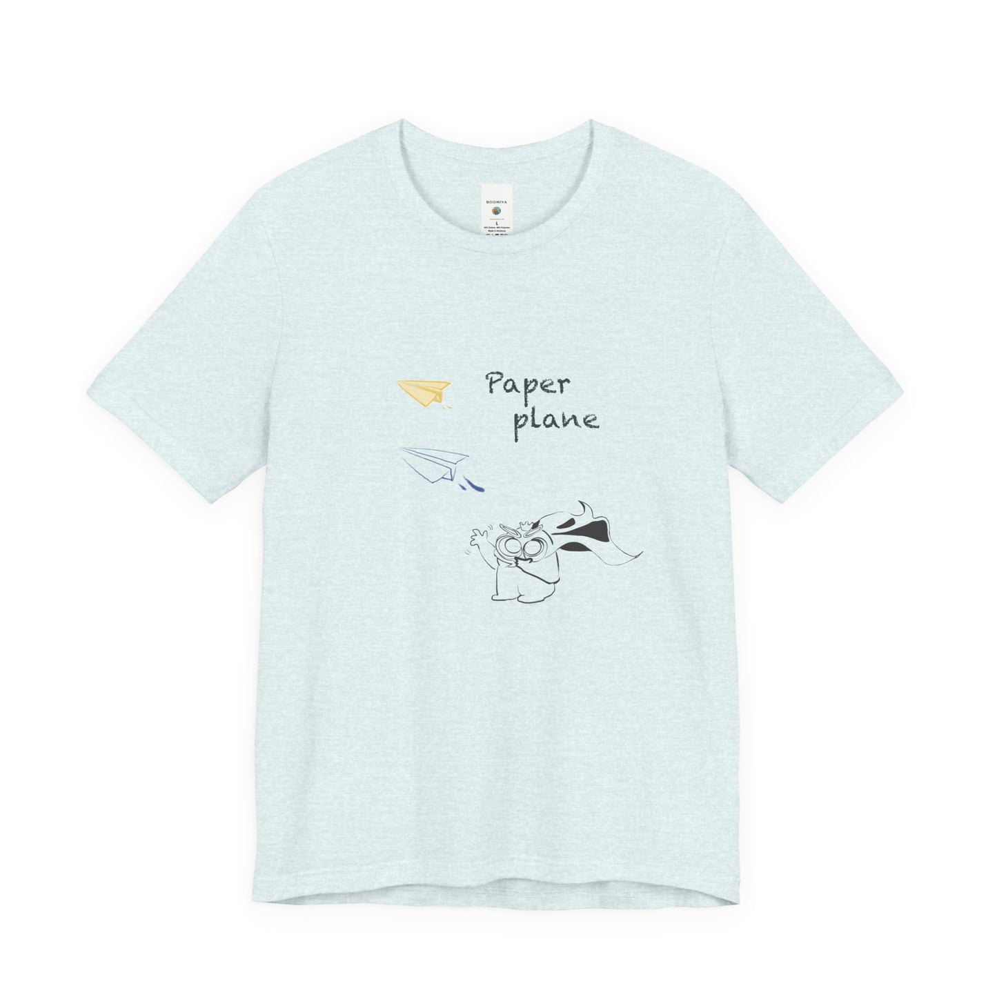 Paper Plane Tomo   T-Shirt —  Minimal Cute Tee|Soft Dream Graphic Shirt