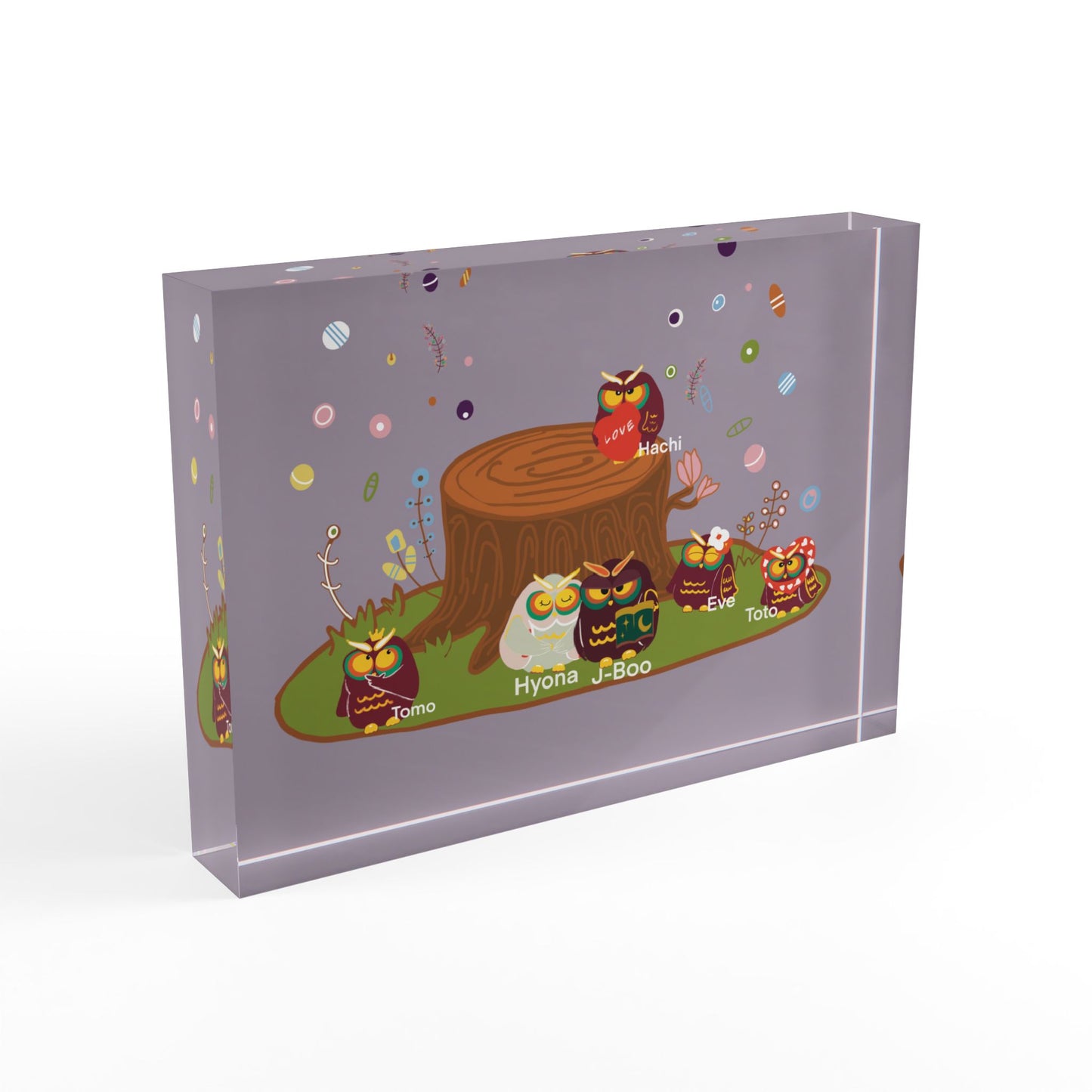 Whimsical Owl Photo Block – Cute Animal Decor for Home & Gifts