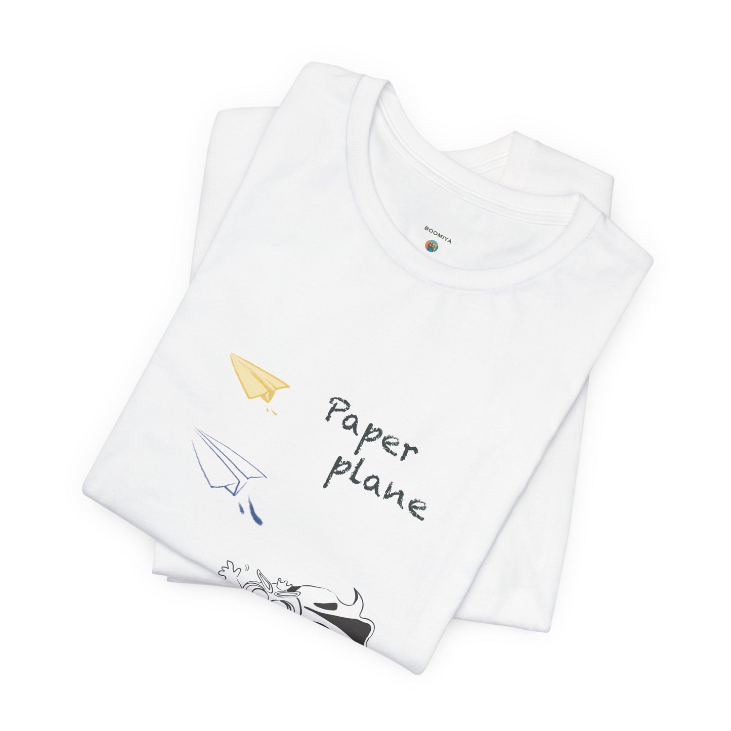 Paper Plane Tomo   T-Shirt —  Minimal Cute Tee|Soft Dream Graphic Shirt