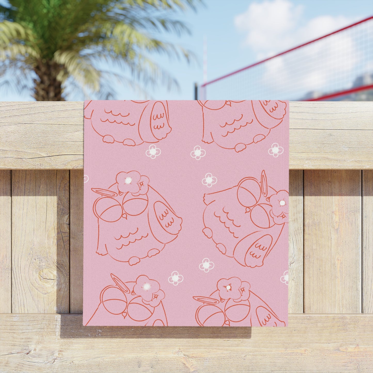Cute Owl Beach Towels - Summer Vibes, Perfect for Pool Parties, Gifts for Nature Lovers, Beach Days, Travel Essentials, Outdoor Fun