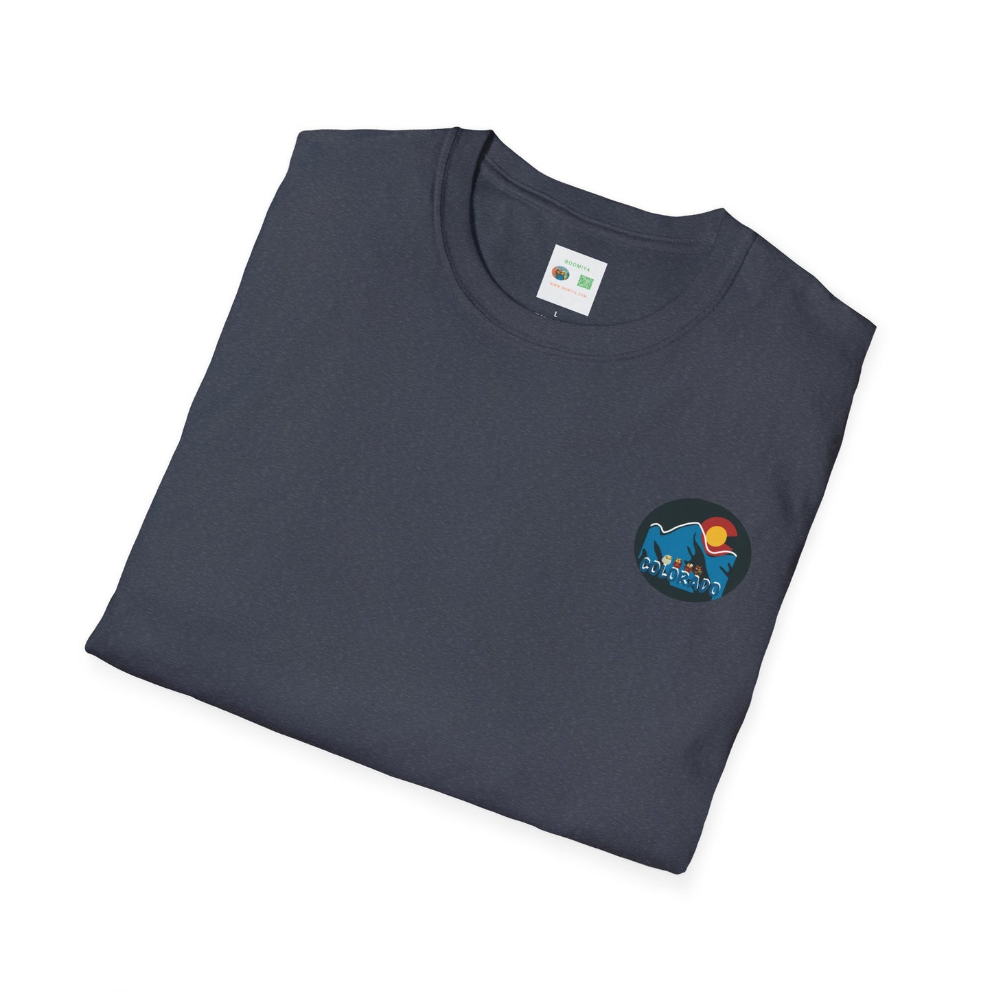Colorado Mountain Graphic T-Shirt, Unisex Softstyle Tee, Outdoor Adventure Shirt, Vacation Souvenir, Gift for Nature Lovers