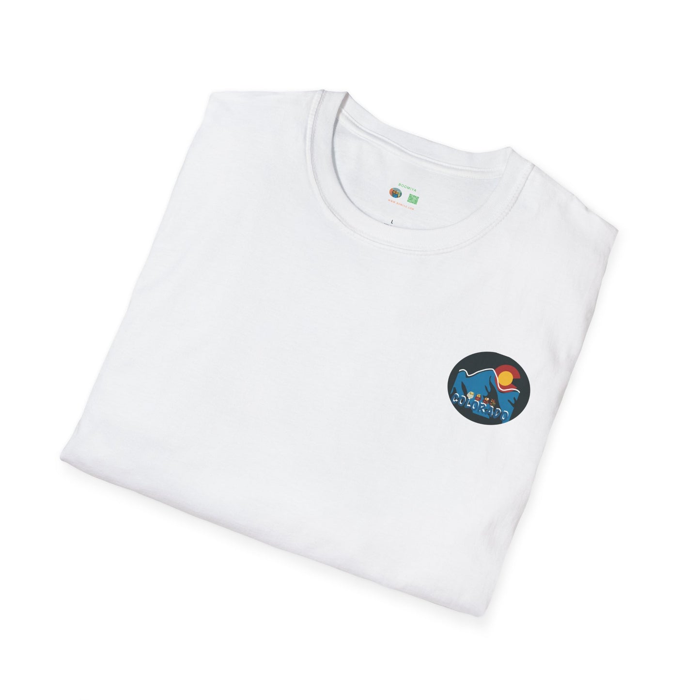 Colorado Mountain Graphic T-Shirt, Unisex Softstyle Tee, Outdoor Adventure Shirt, Vacation Souvenir, Gift for Nature Lovers