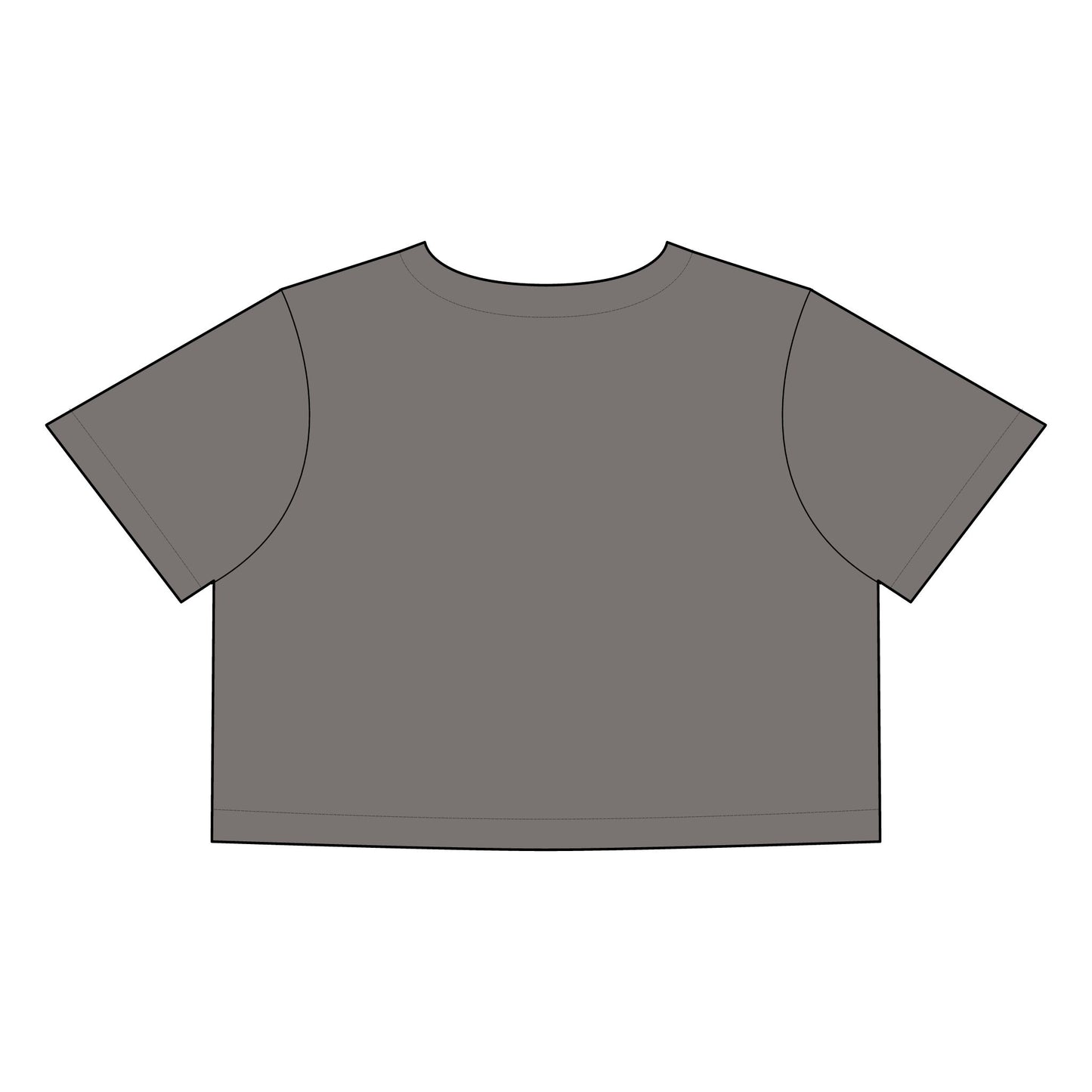Faded Graphic Crop Tee for Women - Trendy & Casual Style