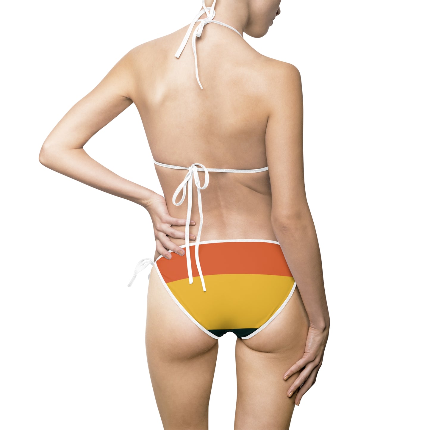Tomo's Vibrant Women's Bikini Swimsuit-, Colorful Swimwear, Summer Beachwear, Vacation Essentials, Pool Party Style, AOP Design