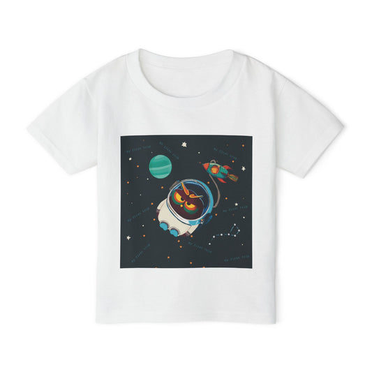 Space-Themed Toddler T-Shirt, Cute Kid's Tee, Galaxy Shirt, Toddler Spaceship Tee, Fun Gift for Birthdays, Playdate Outfit, Astronaut Design