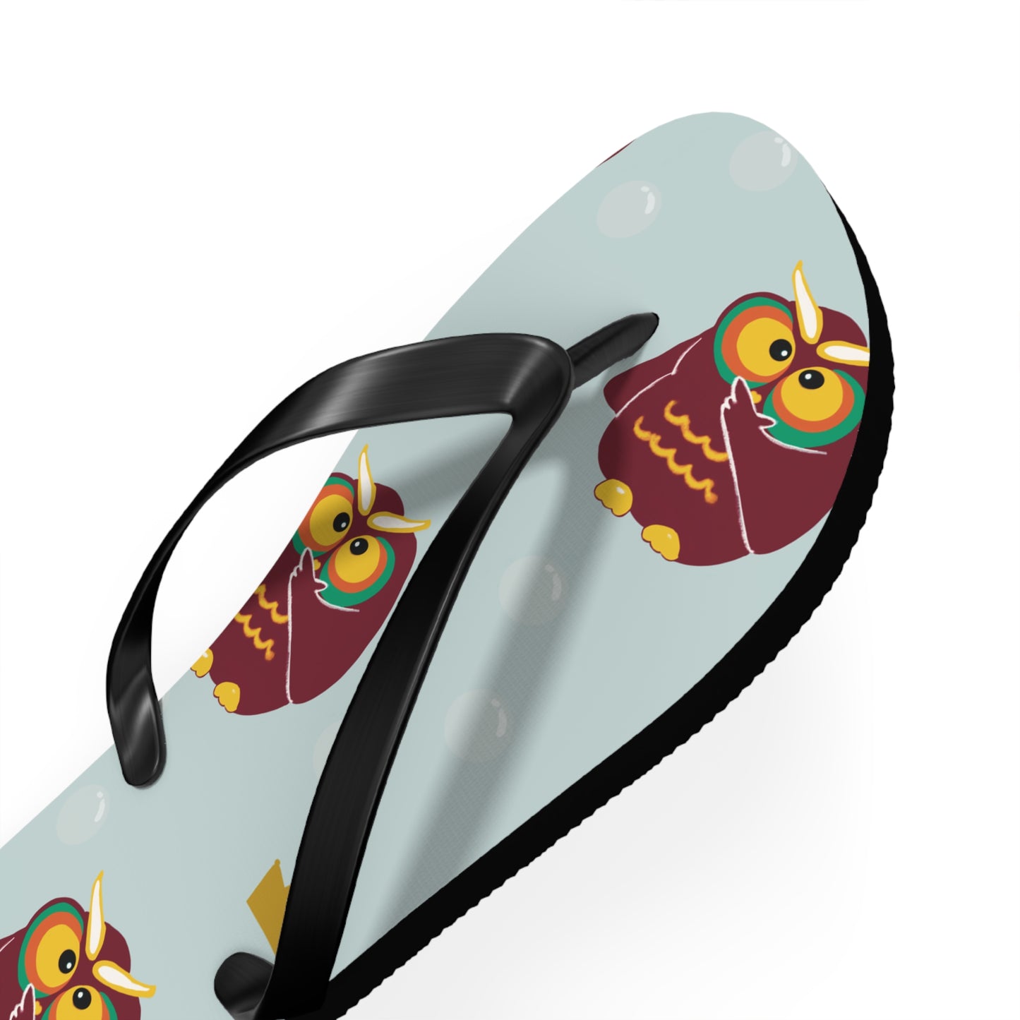 Owl Print Flip Flops - Fun Summer Footwear