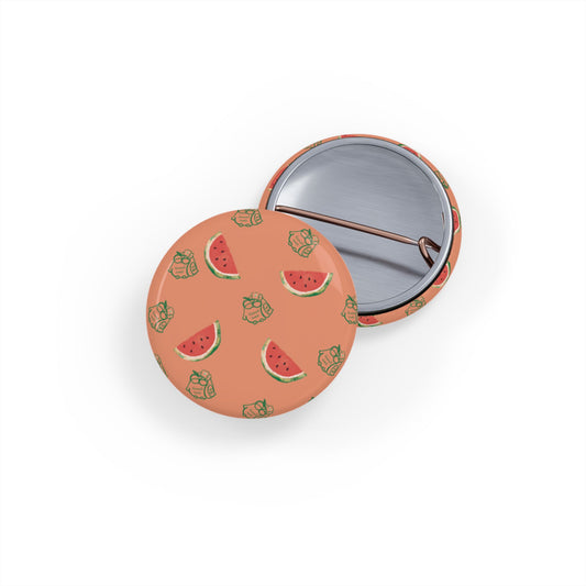 Cute Watermelon Round Pins, Enamel Pins for Summer, Funny Jacket Accessories, Gift for Fruit Lovers, Fun Party Badges