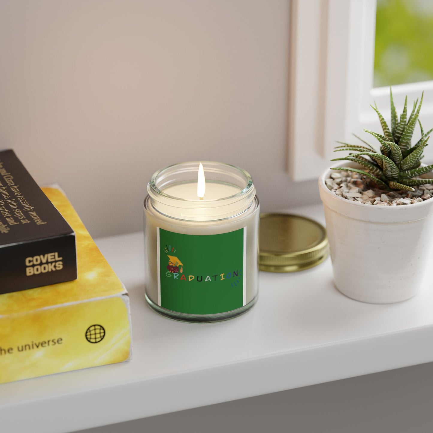 Graduation Scented Candle - Coconut Apricot Wax (4oz, 9oz)