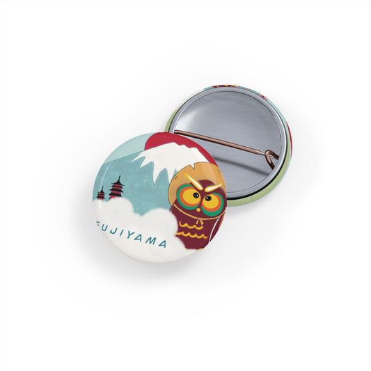 Cute Round Pins, Colorful Badge, Enamel Pin, Vintage Owl Design, Fun Accessory for Jackets, Gifts for Nature Lovers